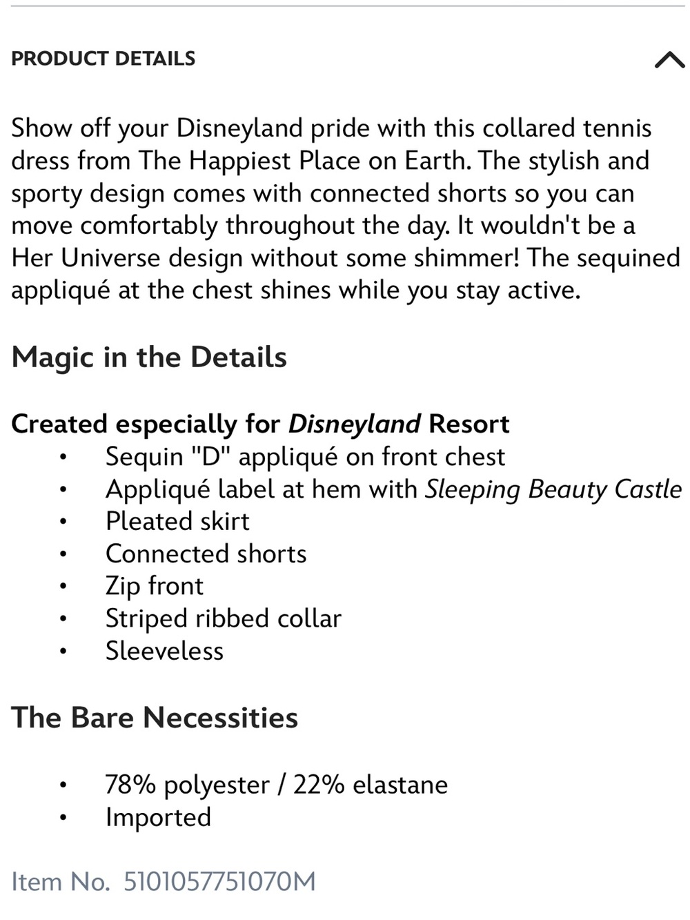 Disneyland Collared Tennis Dress by Her Universe - Picture 7 of 15